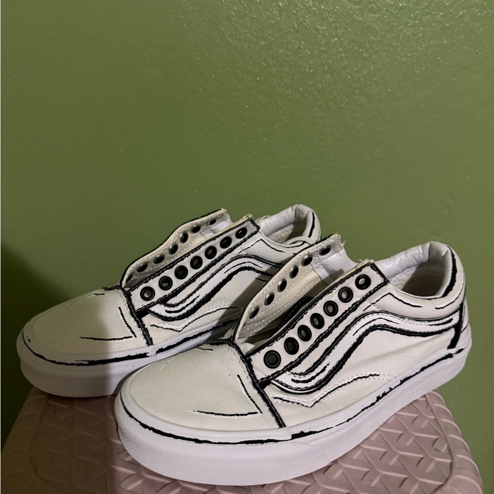 Stylish Kids White and Black Sneakers